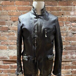 Empresa Distressed Moto Leather Jacket